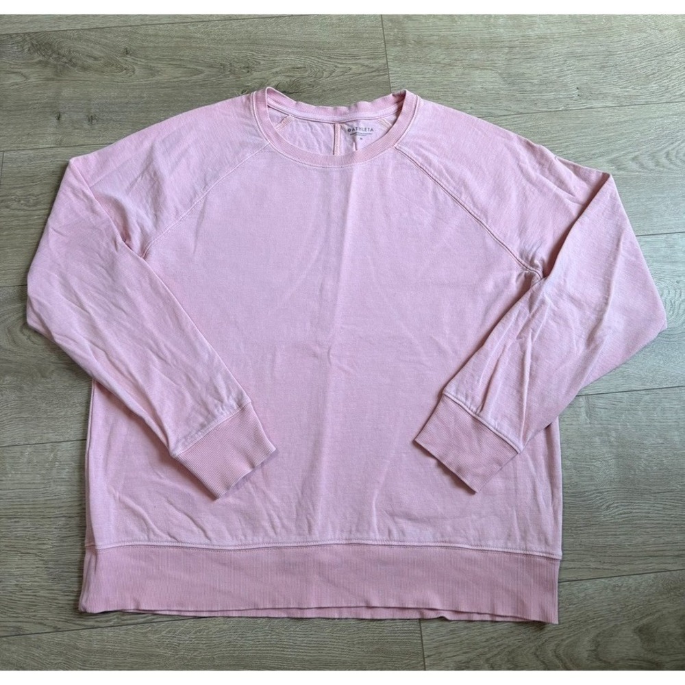 EUC Womens Athleta Sundown Sweatshirt in beach peach casual lightweight size M